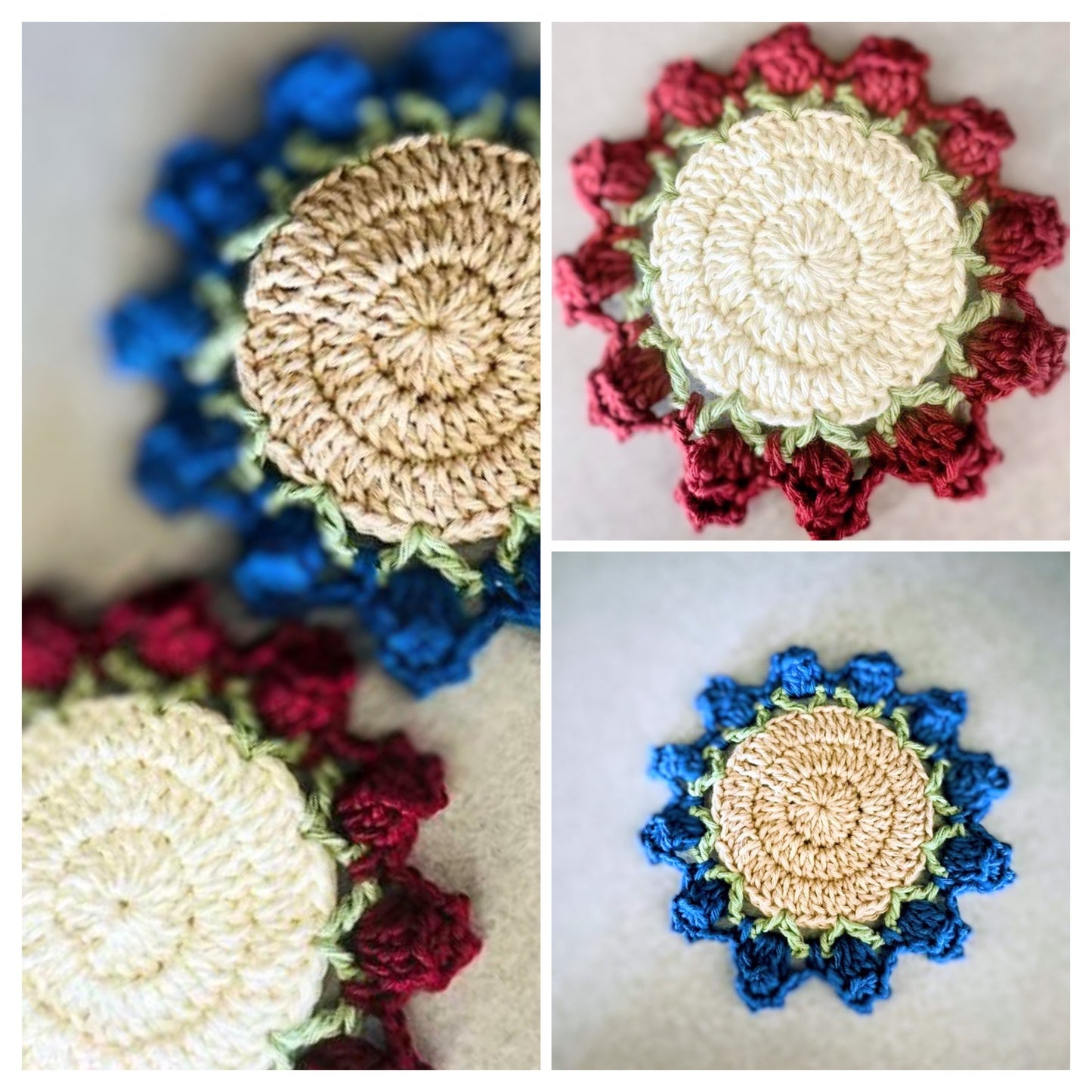 Crochet Flower Coasters | Jul 25