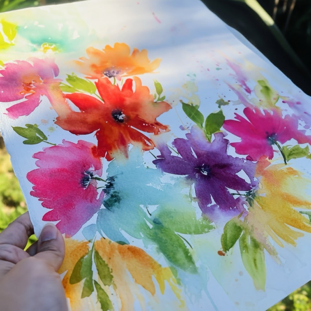 Bold Watercolor Florals | 2 week class