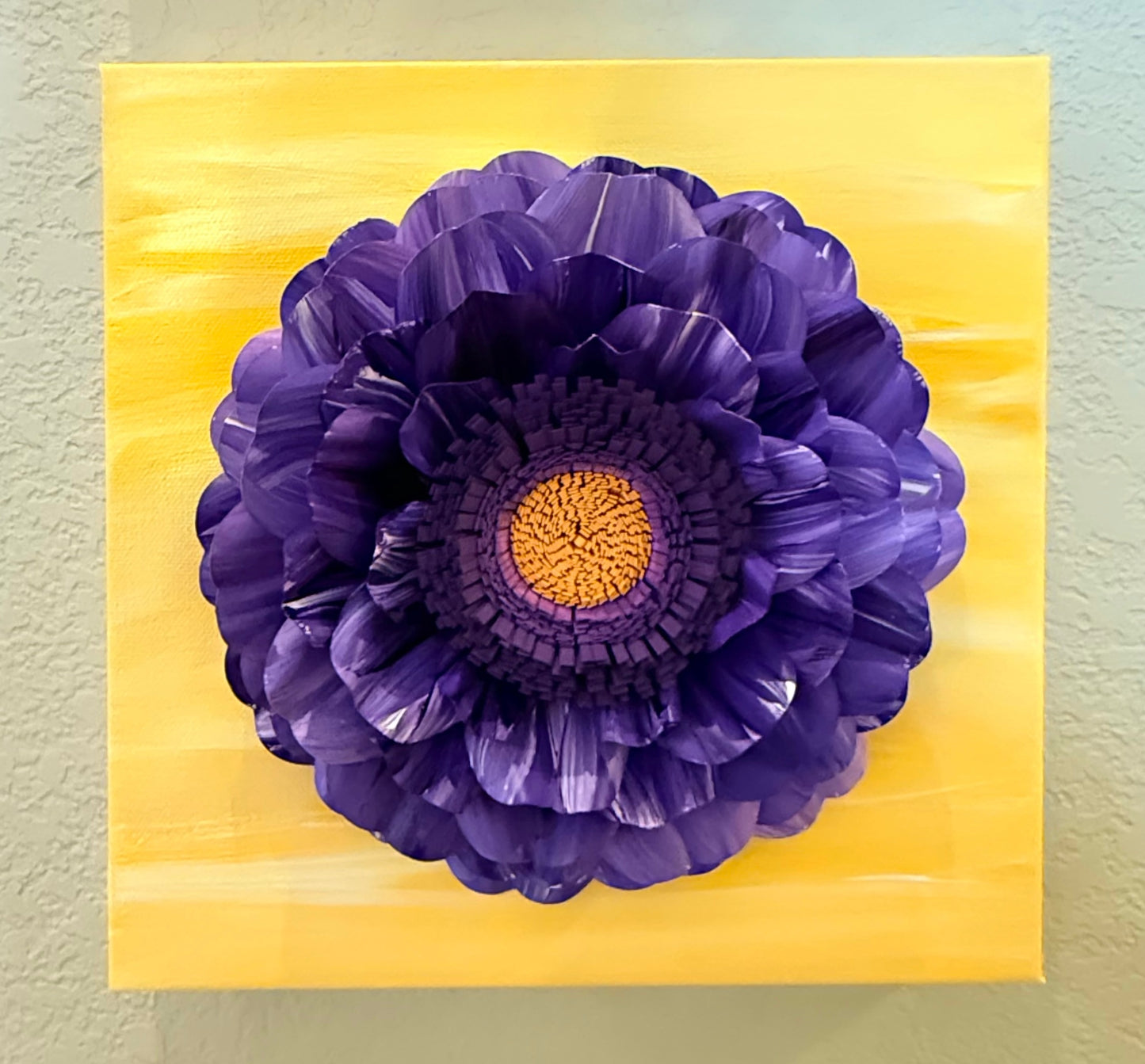3D Paper Flower Art on Canvas | May 31