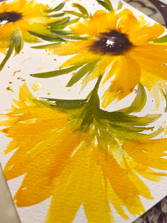 Watercolor Sunflowers | 2 week class
