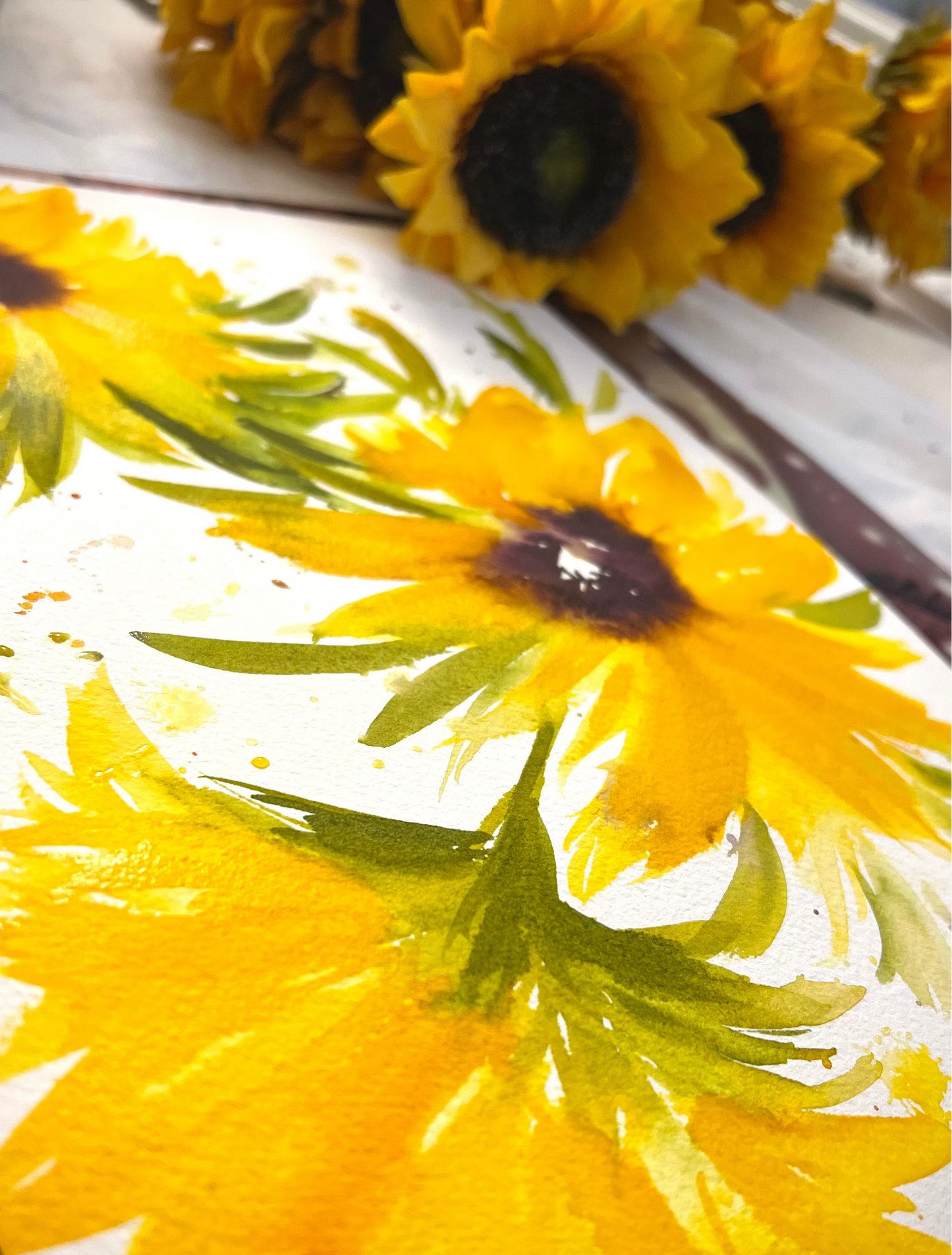 Watercolor Sunflowers | 2 week class
