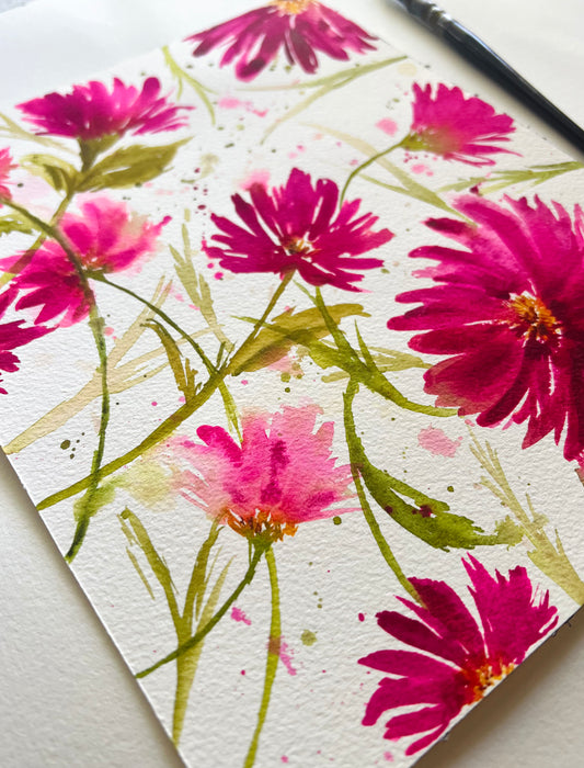 Intro to Watercolor Loose Florals