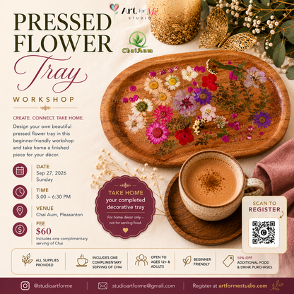 Pressed Flower Tray Workshop | Sept 27 | Chai Aum Cafe Pleasanton