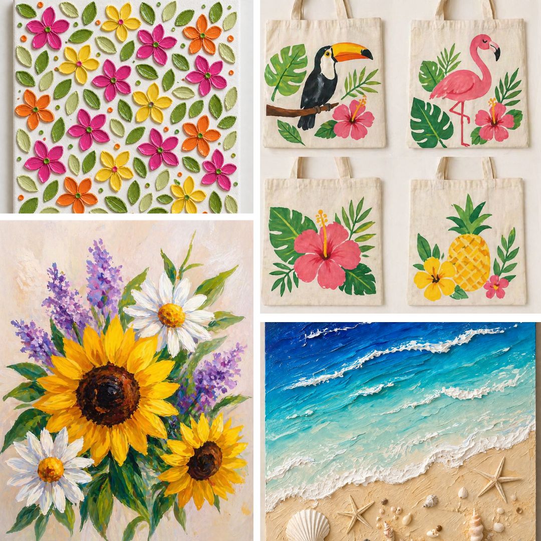 Acrylics and Textures | Kids Summer Classes 10-13 yrs | Wednesdays
