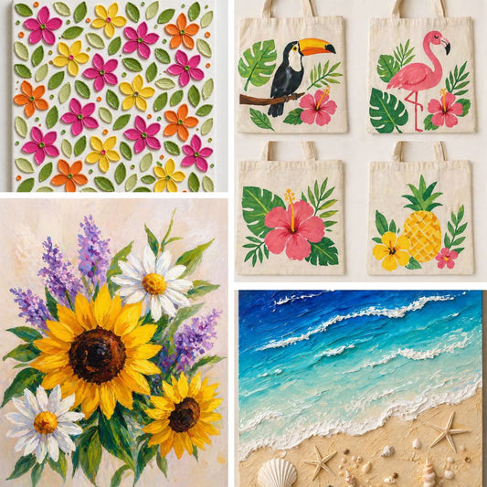 Acrylics and Textures | Kids Summer Classes 10-13 yrs | Wednesdays