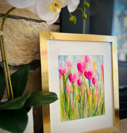 Calling the Spring | 8x10" Original Abstract Floral Watercolor on Paper