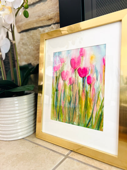 Calling the Spring | 8x10" Original Abstract Floral Watercolor on Paper